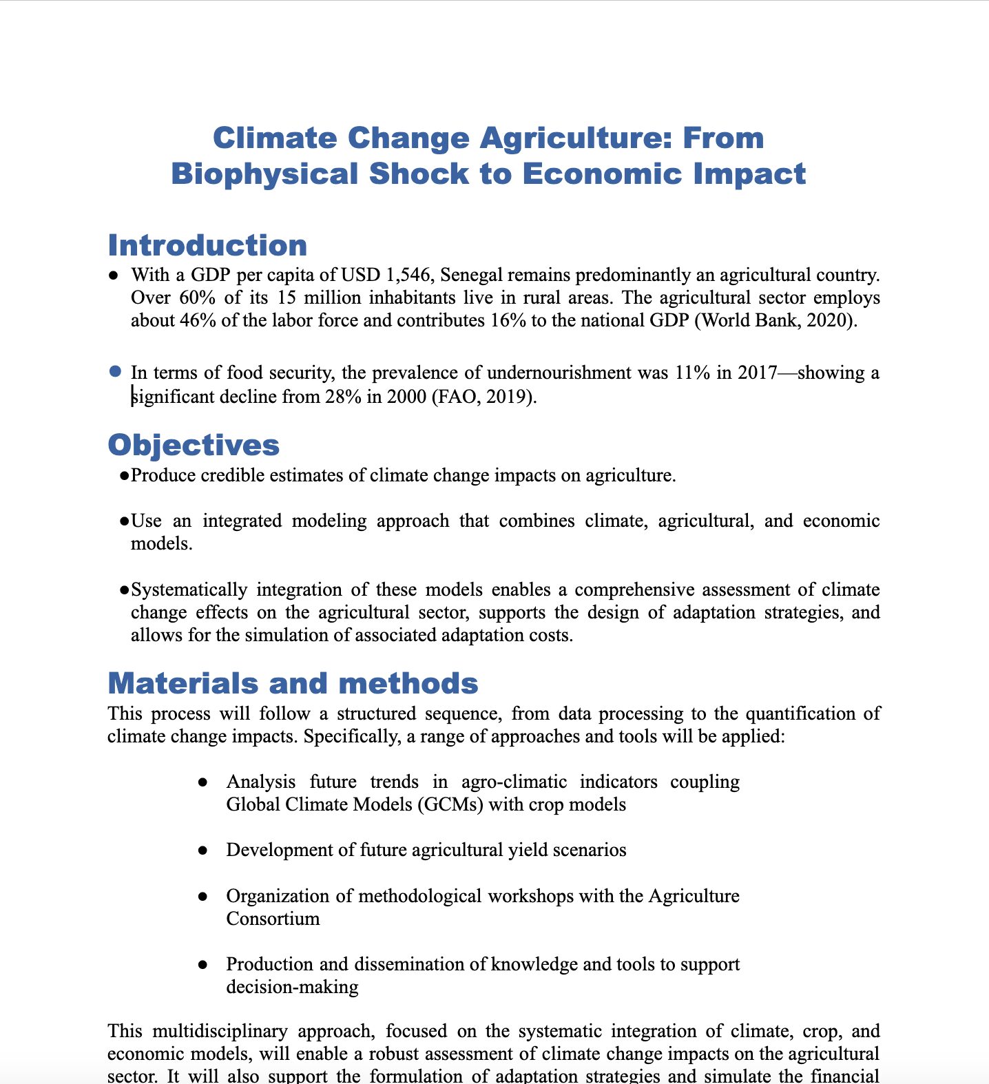 Agriculture Task Force Policy Brief- English